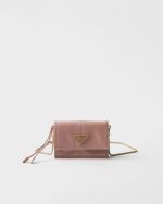 Prada Leather card holder with shoulder strap